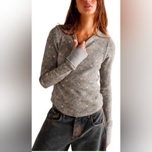 Free People | We The Free Pretty Little Thermal long-sleeve top S